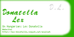 donatella lex business card